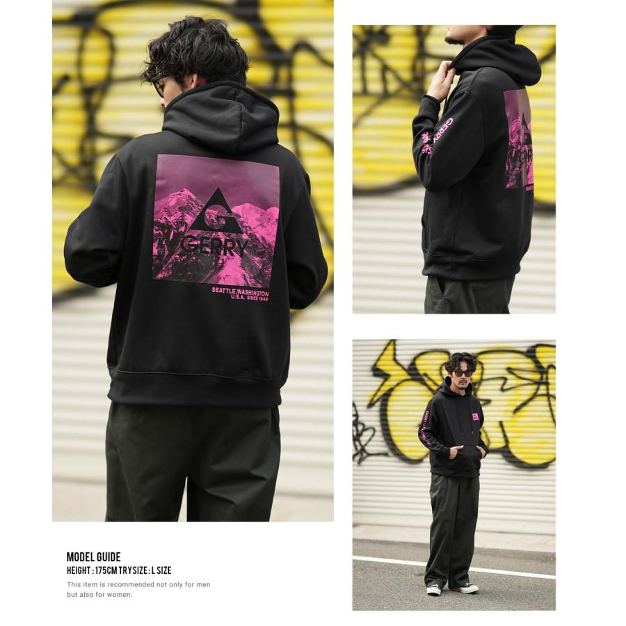 パーカー メンズ GERRY ジェリー 別注 ネオンカラー ボックスロゴ プリント フーディー 裏起毛スウェット プルパーカー アウトドア ストリート アメカジ | GERRY | 07