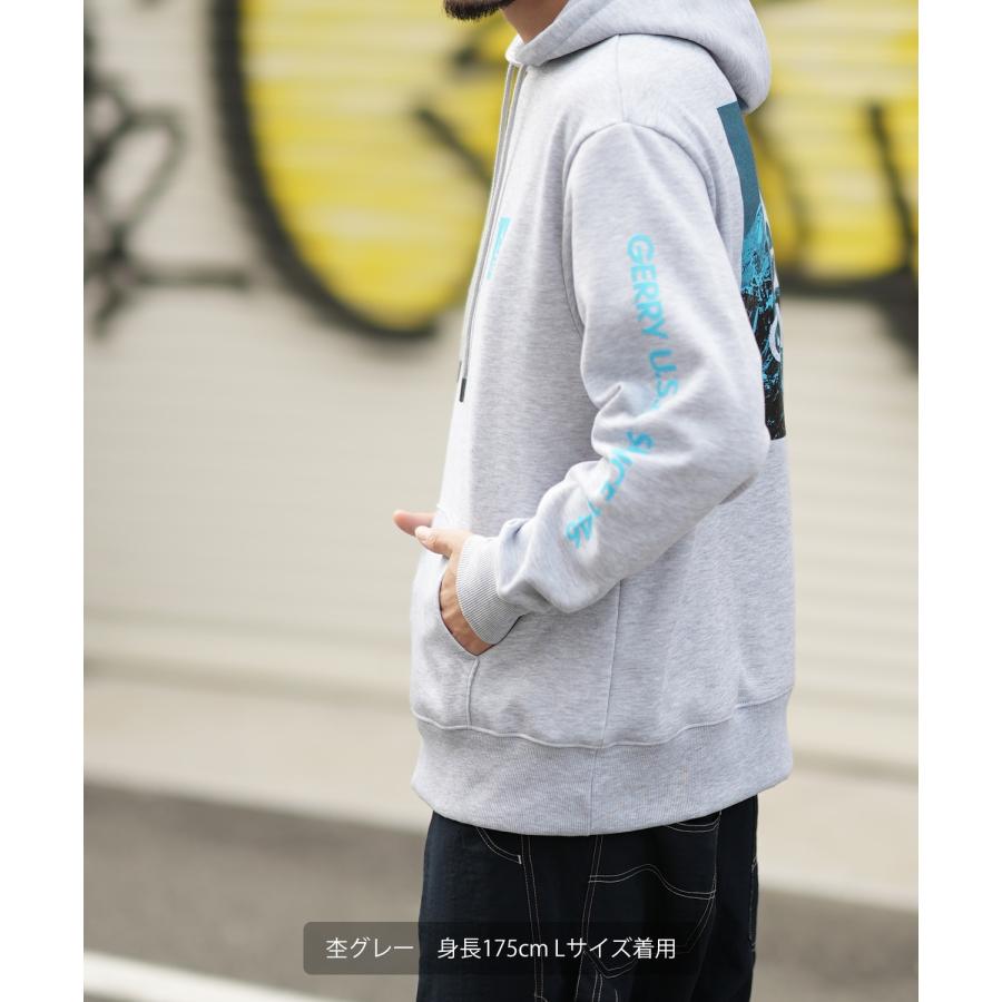 パーカー メンズ GERRY ジェリー 別注 ネオンカラー ボックスロゴ プリント フーディー 裏起毛スウェット プルパーカー アウトドア ストリート アメカジ | GERRY | 09