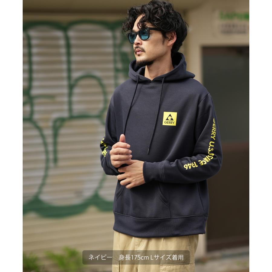 パーカー メンズ GERRY ジェリー 別注 ネオンカラー ボックスロゴ プリント フーディー 裏起毛スウェット プルパーカー アウトドア ストリート アメカジ | GERRY | 12