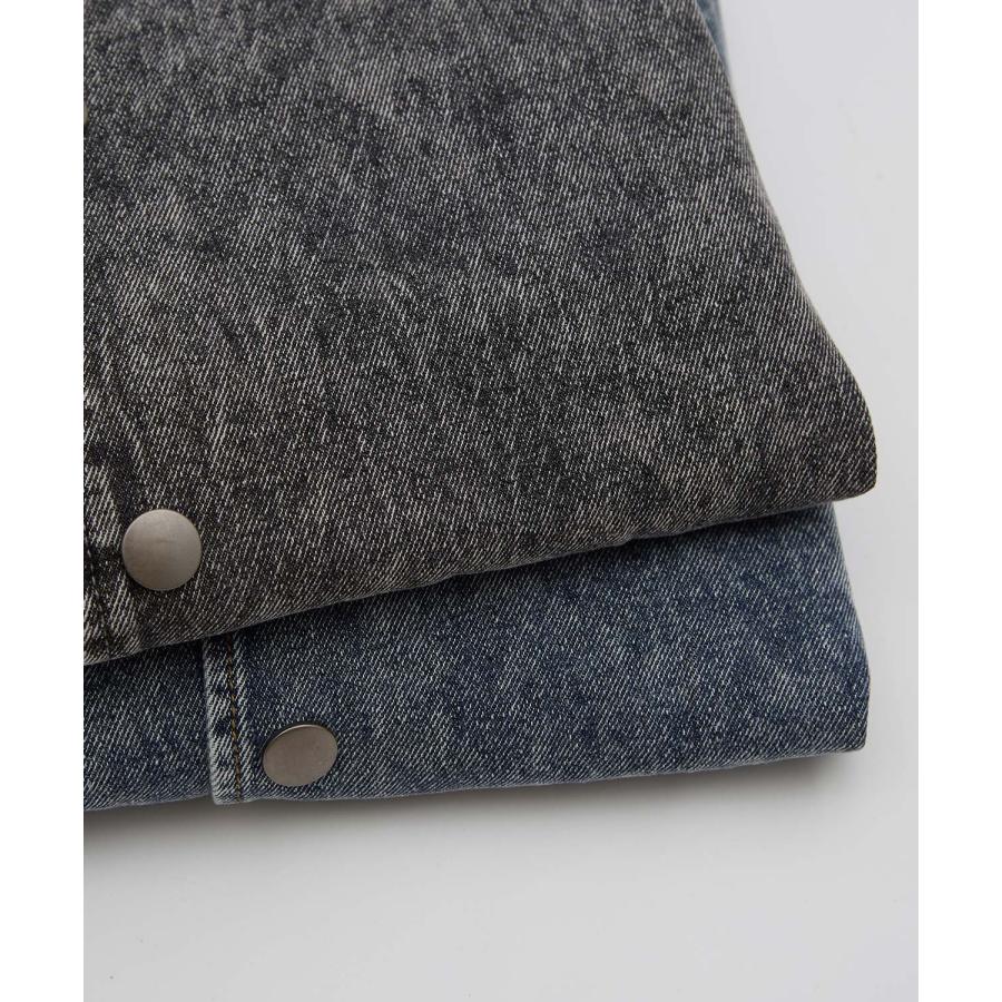 デニムジャケット メンズ ケミカルウォッシュ コーチジャケット Gジャン ブルゾン アウター アメカジ カジュアル ワーク ストリート 古着MIX 韓国 | improves | 15