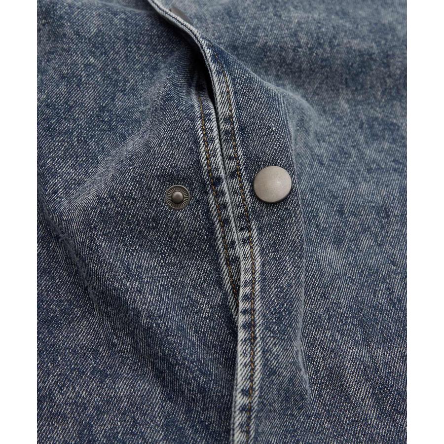 デニムジャケット メンズ ケミカルウォッシュ コーチジャケット Gジャン ブルゾン アウター アメカジ カジュアル ワーク ストリート 古着MIX 韓国 | improves | 17