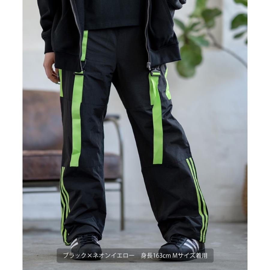 ナイロンパンツ メンズ サイバーパンク ラインパンツ デザインパンツ アメカジ カジュアル ワーク ストリート 古着MIX 韓国 | improves | 14