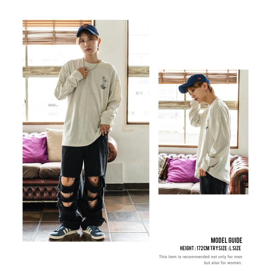 長袖Tシャツ メンズ TOM&JERRY トムとジェリー プリント ケーキ カットソー ロンT カートゥーン 大きめ アメカジ カジュアル スケーター ストリート 古着MIX | improves | 15