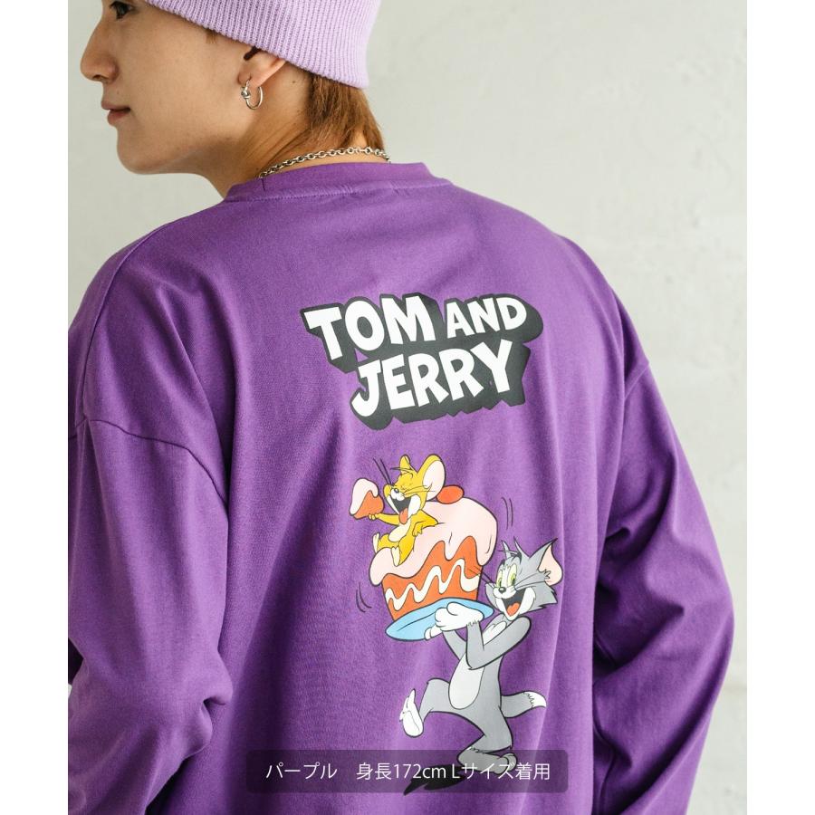 長袖Tシャツ メンズ TOM&JERRY トムとジェリー プリント ケーキ カットソー ロンT カートゥーン 大きめ アメカジ カジュアル スケーター ストリート 古着MIX | improves | 16