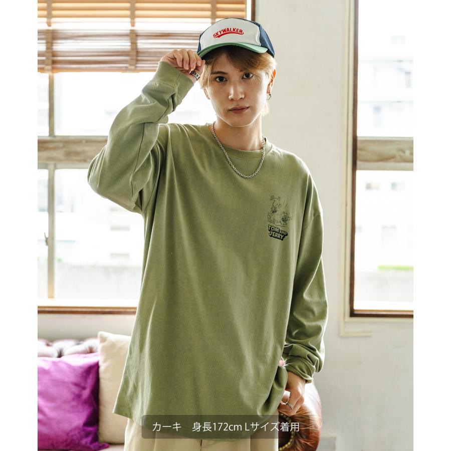 長袖Tシャツ メンズ TOM&JERRY トムとジェリー プリント スウィープ カットソー ロンT カートゥーン 大きめ アメカジ カジュアル スケーター 古着MIX | improves | 18