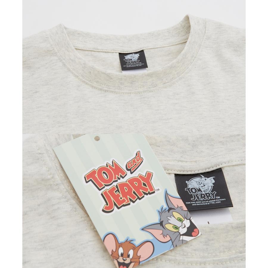長袖Tシャツ メンズ TOM&JERRY トムとジェリー プリント スウィープ カットソー ロンT カートゥーン 大きめ アメカジ カジュアル スケーター 古着MIX | improves | 20