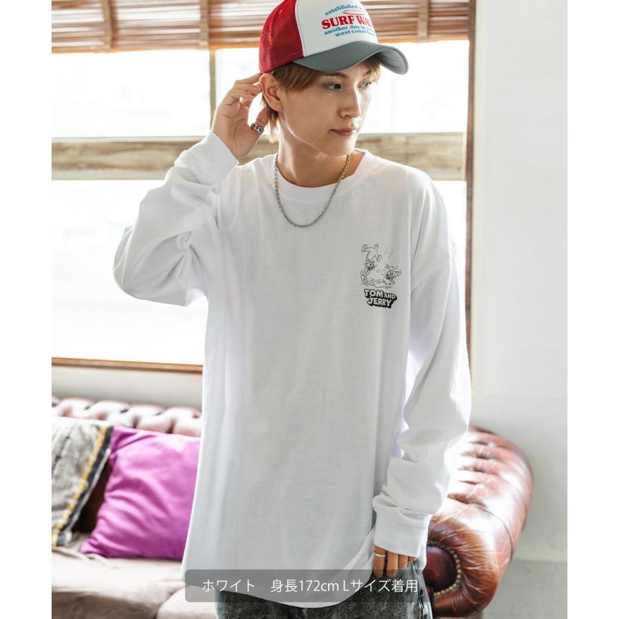 長袖Tシャツ メンズ TOM&JERRY トムとジェリー プリント スウィープ カットソー ロンT カートゥーン 大きめ アメカジ カジュアル スケーター 古着MIX | improves | 06