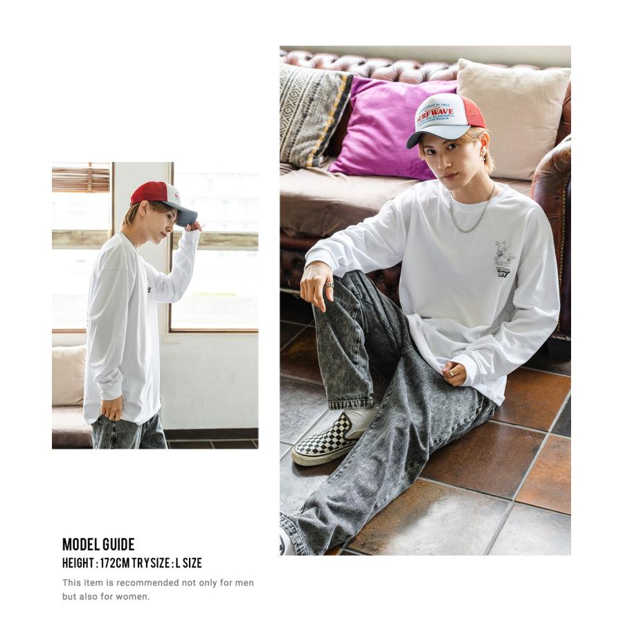 長袖Tシャツ メンズ TOM&JERRY トムとジェリー プリント スウィープ カットソー ロンT カートゥーン 大きめ アメカジ カジュアル スケーター 古着MIX | improves | 07