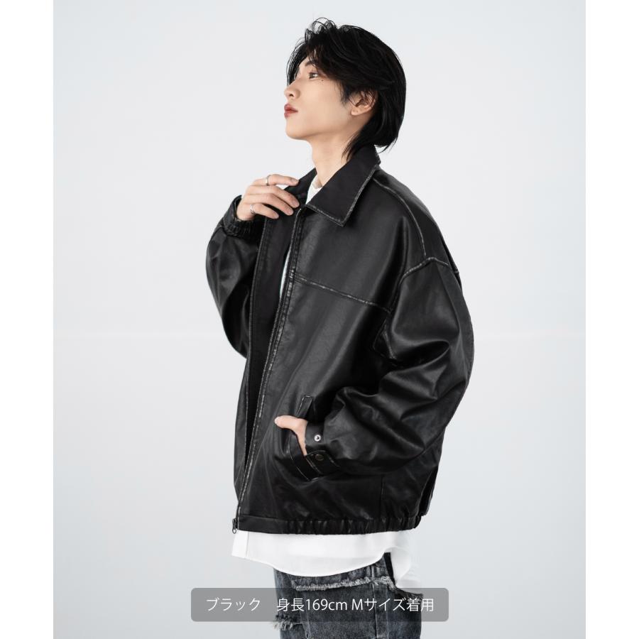 improves ブルゾン メンズ PUレザー シンセティックレザー 合成 improves ブルゾン メンズ PUレザー シンセティックレザー 合成