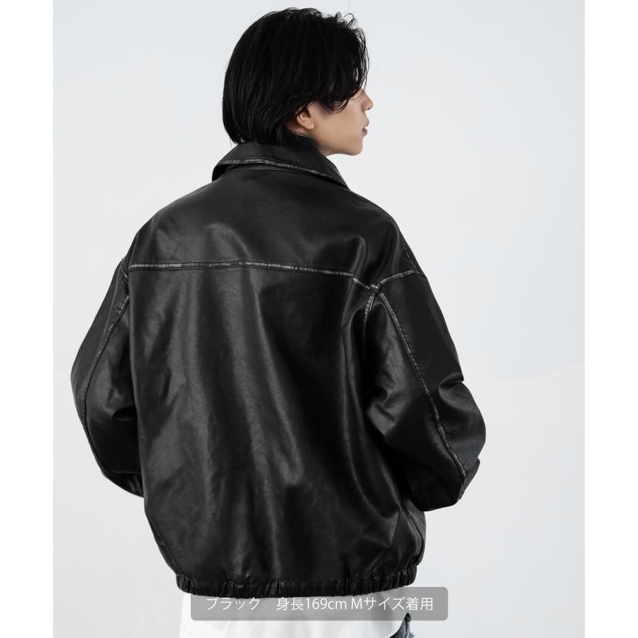 improves ブルゾン メンズ PUレザー シンセティックレザー 合成 improves ブルゾン メンズ PUレザー シンセティックレザー 合成