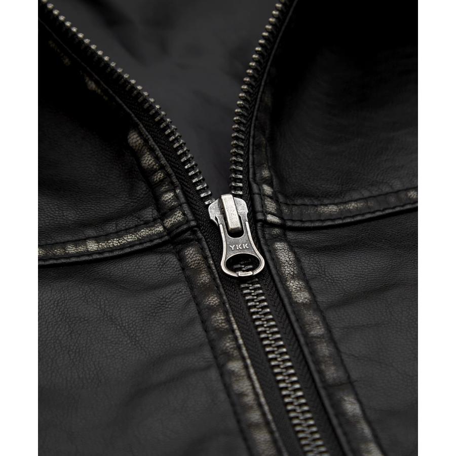 improves ブルゾン メンズ PUレザー シンセティックレザー 合成