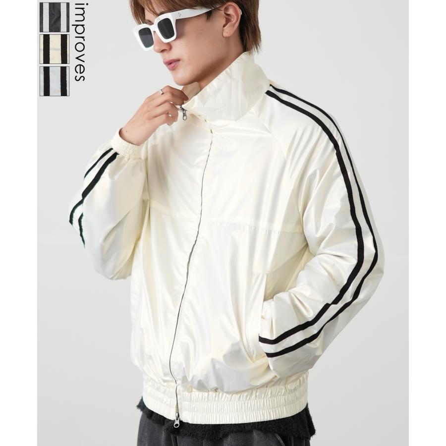 メンズ ミックスファブリック ウインドウペーン ジャケット メンズ