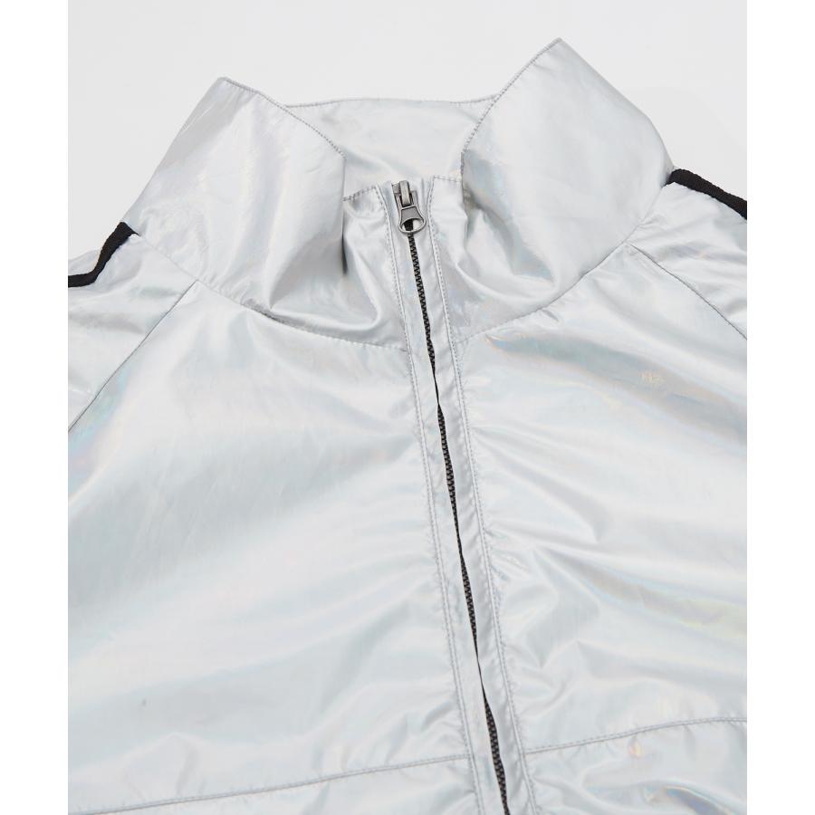 トラックジャケット メンズ シャイニー スタンドカラー ラインジャケット ブルゾン ウィンドブレーカー アウター スケーター ストリート 古着MIX 韓国 | improves | 20