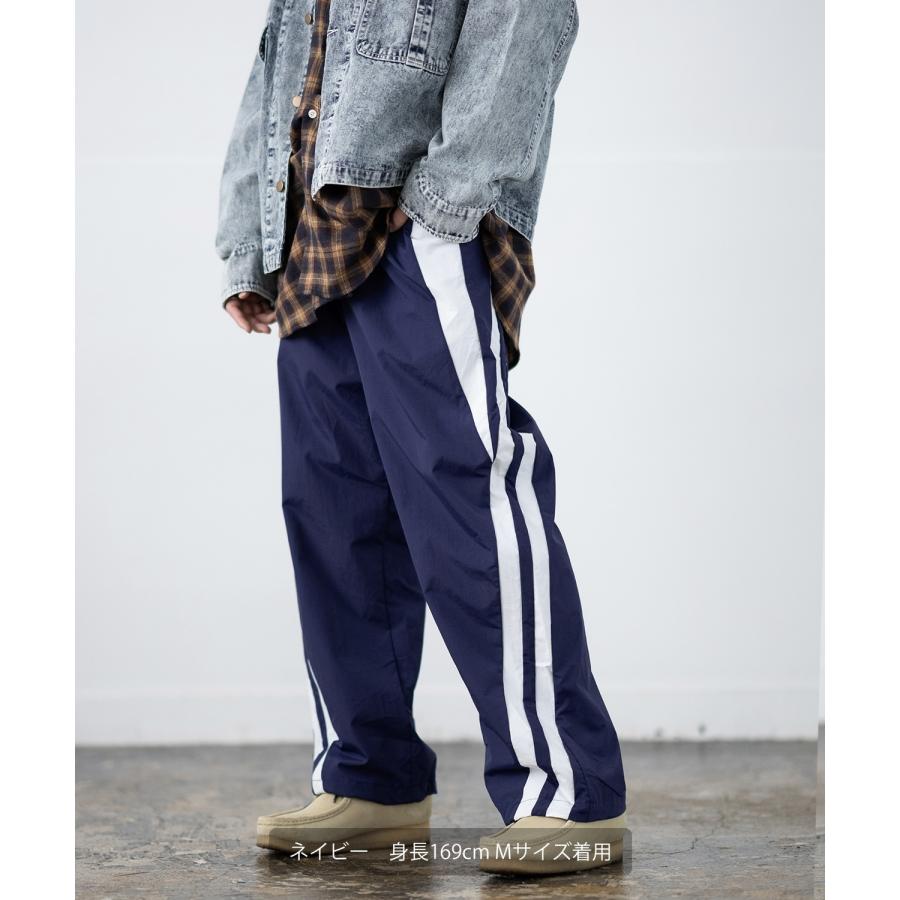ナイロンパンツ メンズ ラインパンツ ワイドパンツ イージーパンツ カジュアルパンツ ボトムス アメカジ カジュアル ストリート スケーター 韓国 | improves | 14
