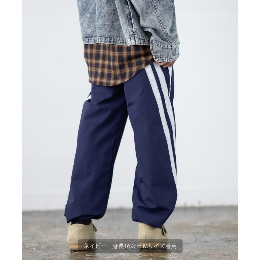 ナイロンパンツ メンズ ラインパンツ ワイドパンツ イージーパンツ カジュアルパンツ ボトムス アメカジ カジュアル ストリート スケーター 韓国 | improves | 16