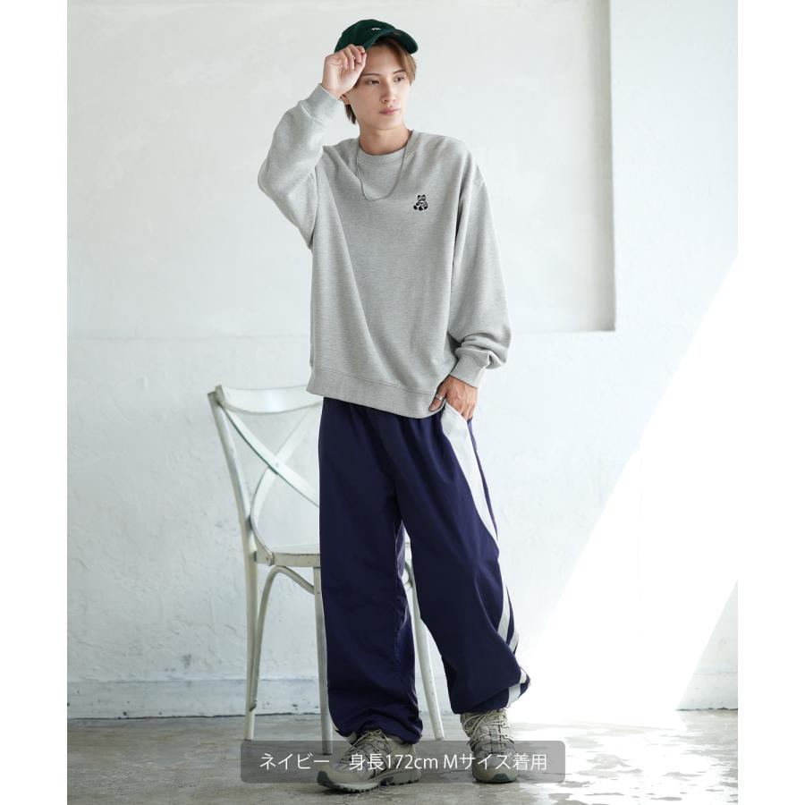 ナイロンパンツ メンズ ラインパンツ ワイドパンツ イージーパンツ カジュアルパンツ ボトムス アメカジ カジュアル ストリート スケーター 韓国 | improves | 19