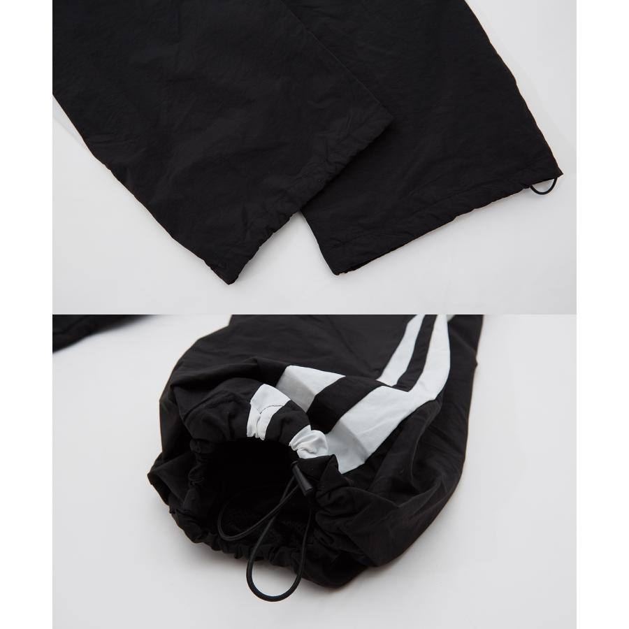 ナイロンパンツ メンズ ラインパンツ ワイドパンツ イージーパンツ カジュアルパンツ ボトムス アメカジ カジュアル ストリート スケーター 韓国 | improves | 22