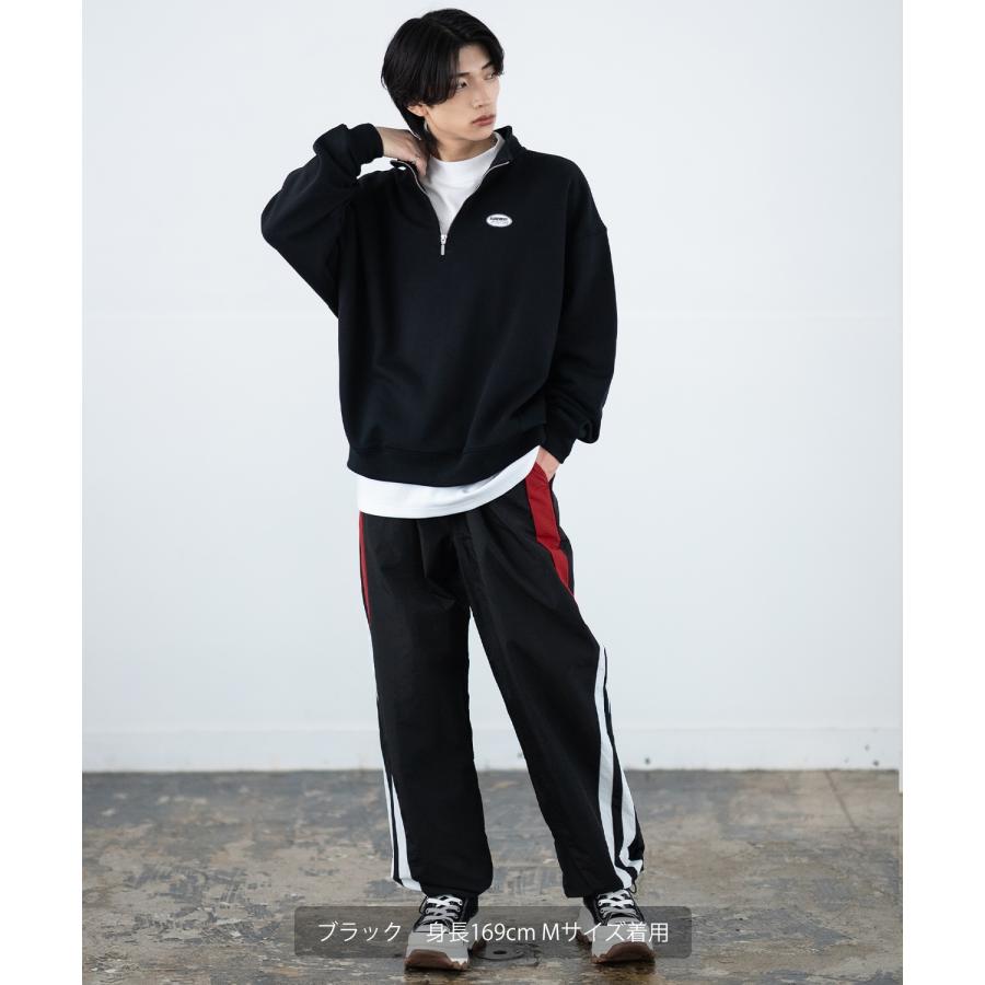 ナイロンパンツ メンズ ラインパンツ ワイドパンツ イージーパンツ カジュアルパンツ ボトムス アメカジ カジュアル ストリート スケーター 韓国 | improves | 07