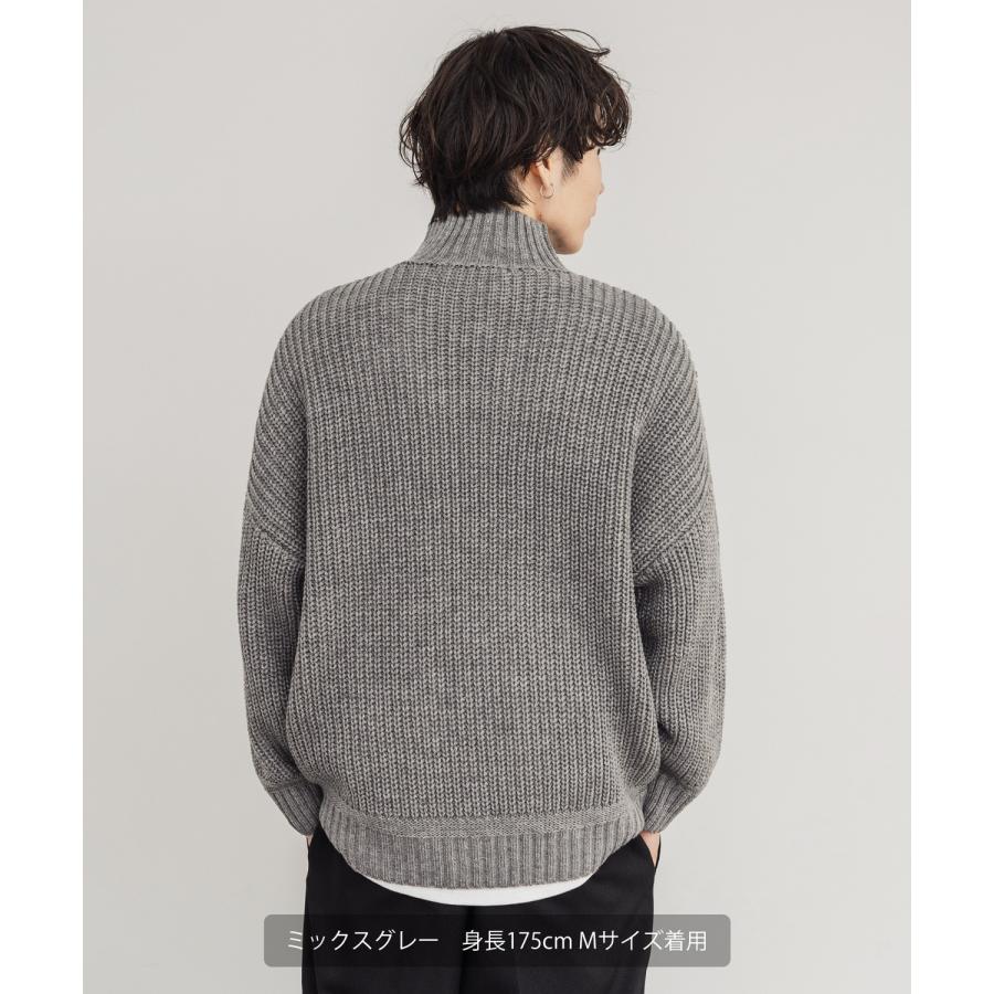 セーター メンズ ケーブル編み ボトルネックニット モックネック タートルネック 無地 アクリル  アメカジ カジュアル シンプル ストリート スケーター 韓国 | improves | 18