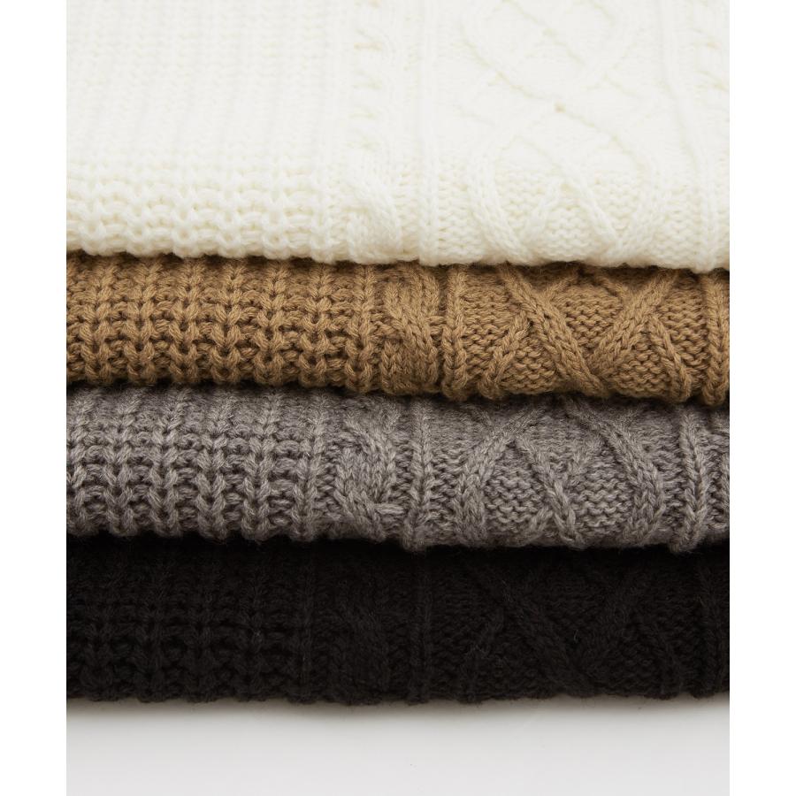 セーター メンズ ケーブル編み ボトルネックニット モックネック タートルネック 無地 アクリル  アメカジ カジュアル シンプル ストリート スケーター 韓国 | improves | 20