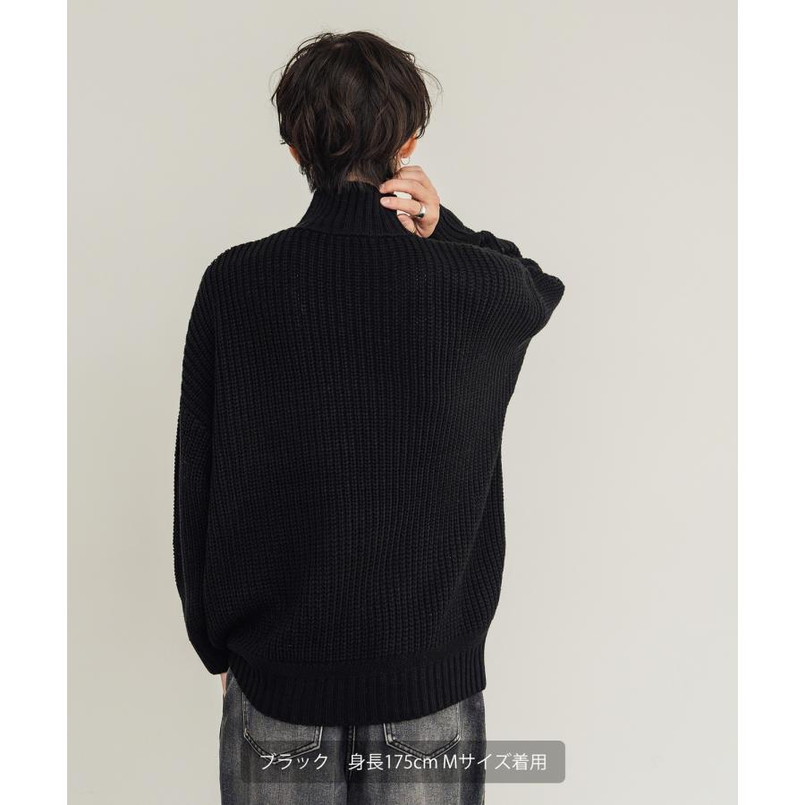 セーター メンズ ケーブル編み ボトルネックニット モックネック タートルネック 無地 アクリル  アメカジ カジュアル シンプル ストリート スケーター 韓国 | improves | 10