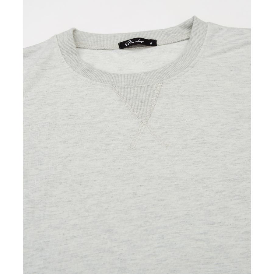 トレーナー メンズ ライトスウェット クルーネック スウェットシャツ 部屋着 シンプル カジュアル アメカジ ストリート スケーター ブラック チャコール グレー | improves | 22