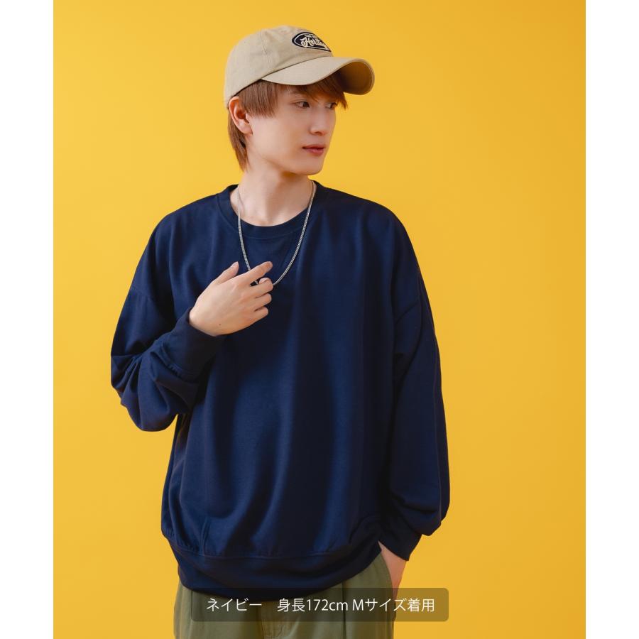 トレーナー メンズ ライトスウェット クルーネック スウェットシャツ 部屋着 シンプル カジュアル アメカジ ストリート スケーター ブラック チャコール グレー | improves | 12