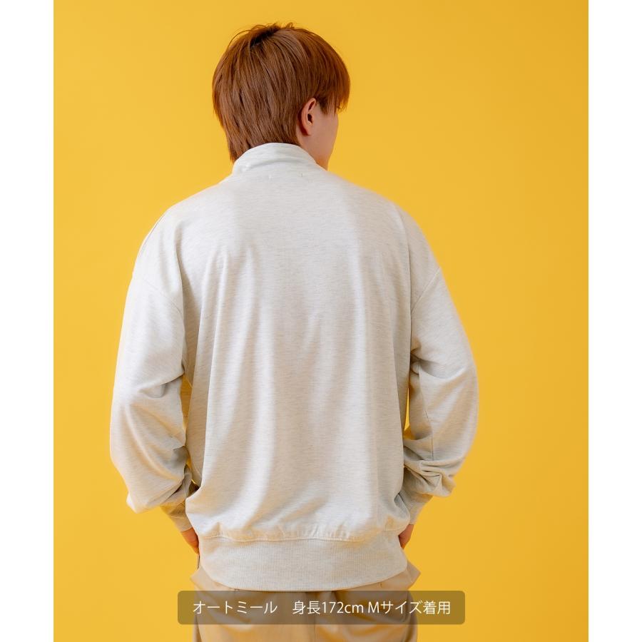 トレーナー メンズ ライトスウェット ハーフジップ スウェットシャツ 部屋着 シンプル カジュアル アメカジ ストリート スケーター ブラック チャコール グレー | improves | 08