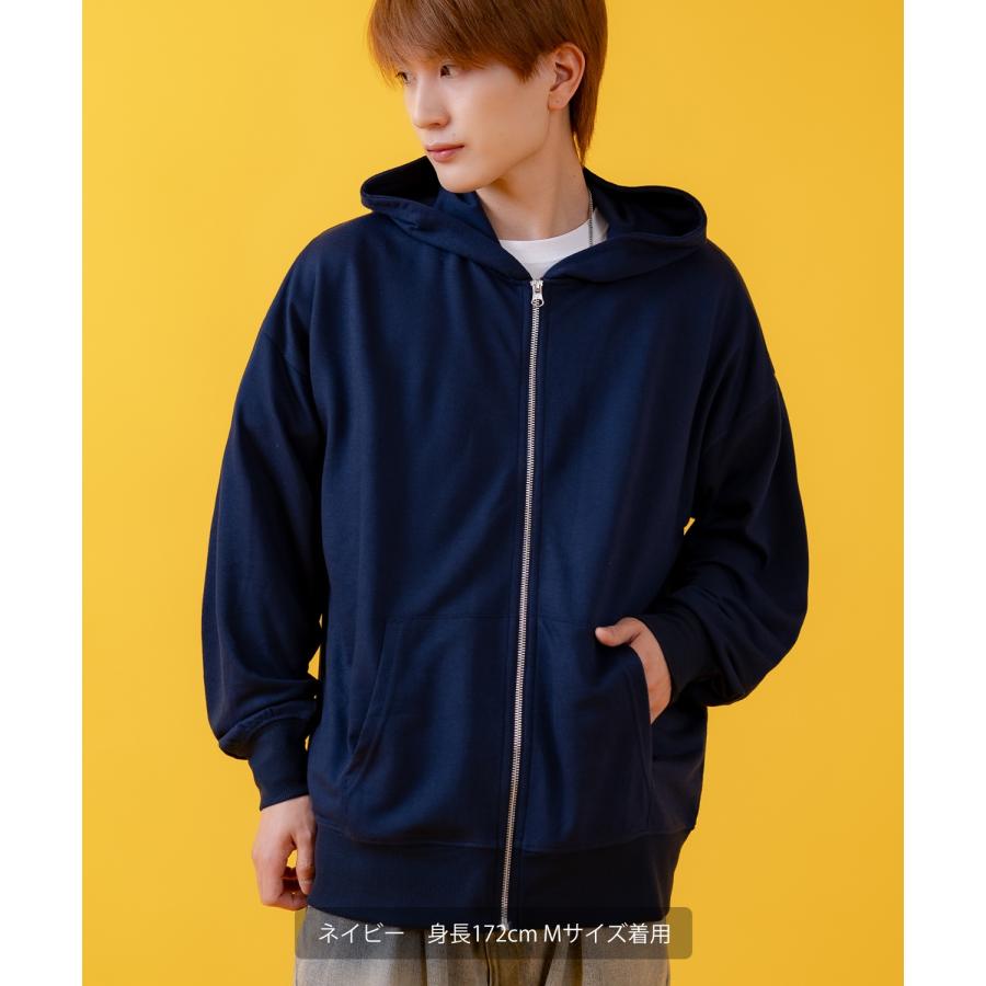 パーカー メンズ ライトスウェット ジップアップパーカー フーディー 部屋着 シンプル カジュアル アメカジ ストリート スケーター ブラック チャコール グレー | improves | 16