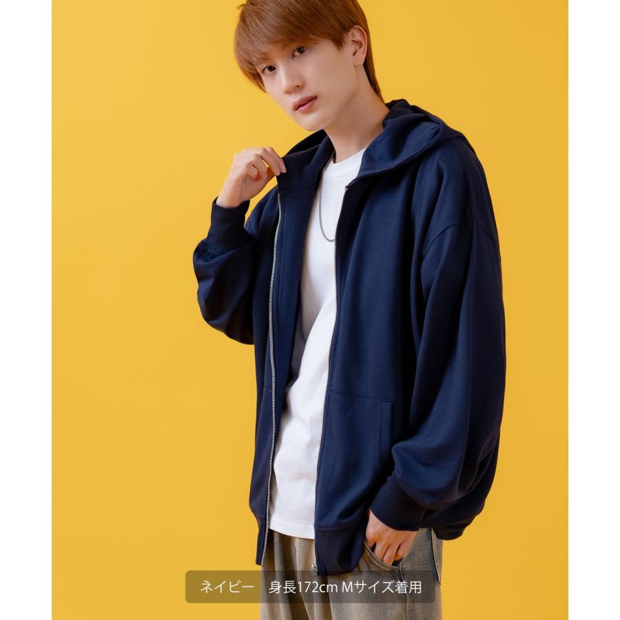 パーカー メンズ ライトスウェット ジップアップパーカー フーディー 部屋着 シンプル カジュアル アメカジ ストリート スケーター ブラック チャコール グレー | improves | 17