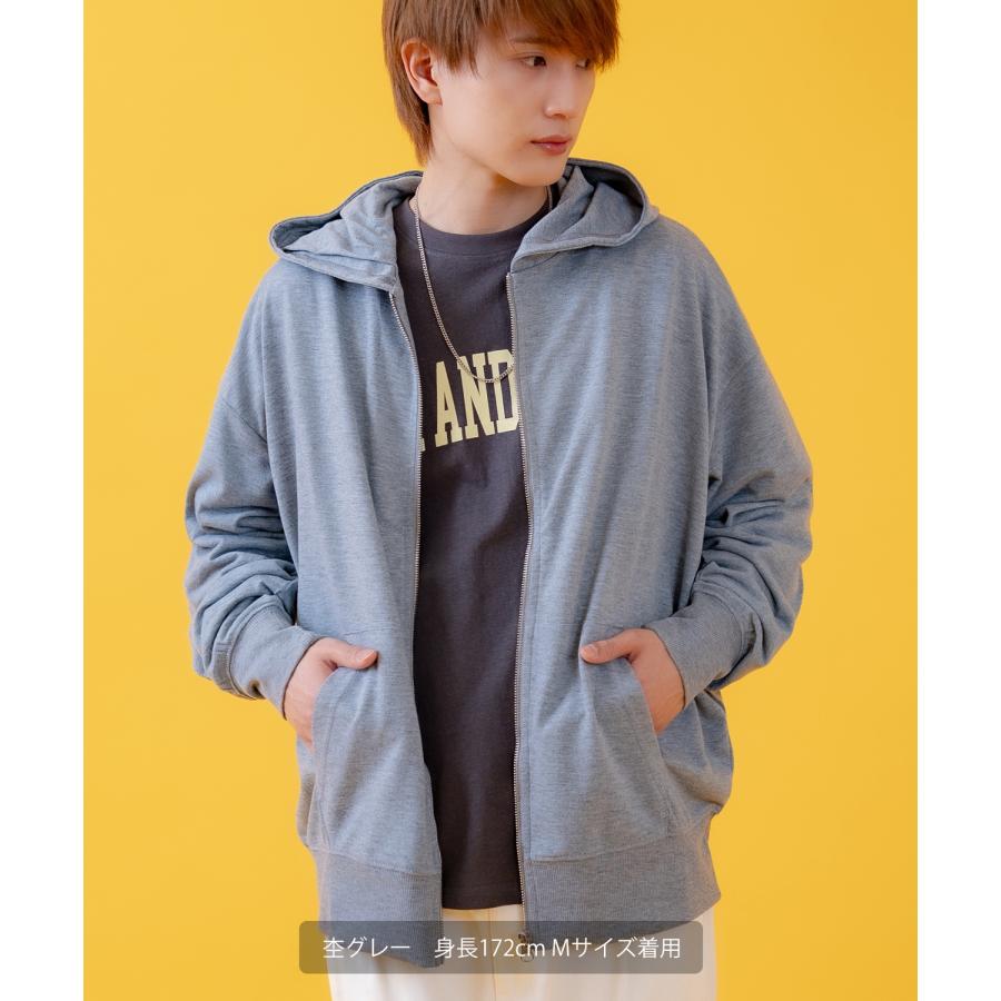 パーカー メンズ ライトスウェット ジップアップパーカー フーディー 部屋着 シンプル カジュアル アメカジ ストリート スケーター ブラック チャコール グレー | improves | 20