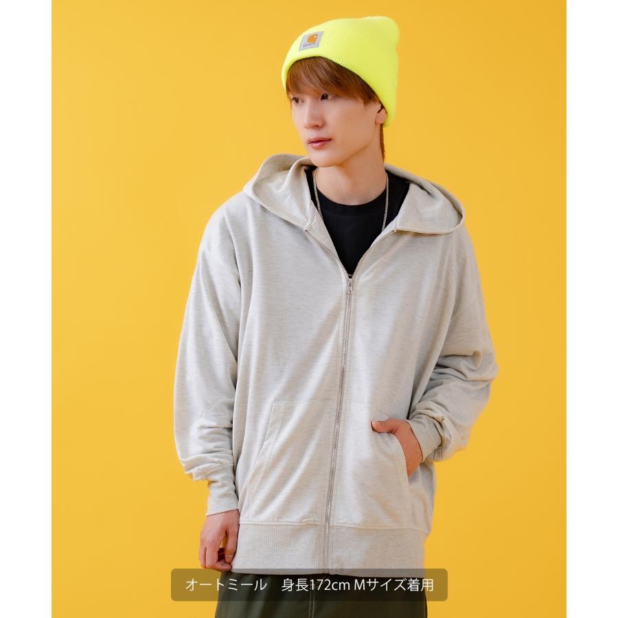 パーカー メンズ ライトスウェット ジップアップパーカー フーディー 部屋着 シンプル カジュアル アメカジ ストリート スケーター ブラック チャコール グレー | improves | 06