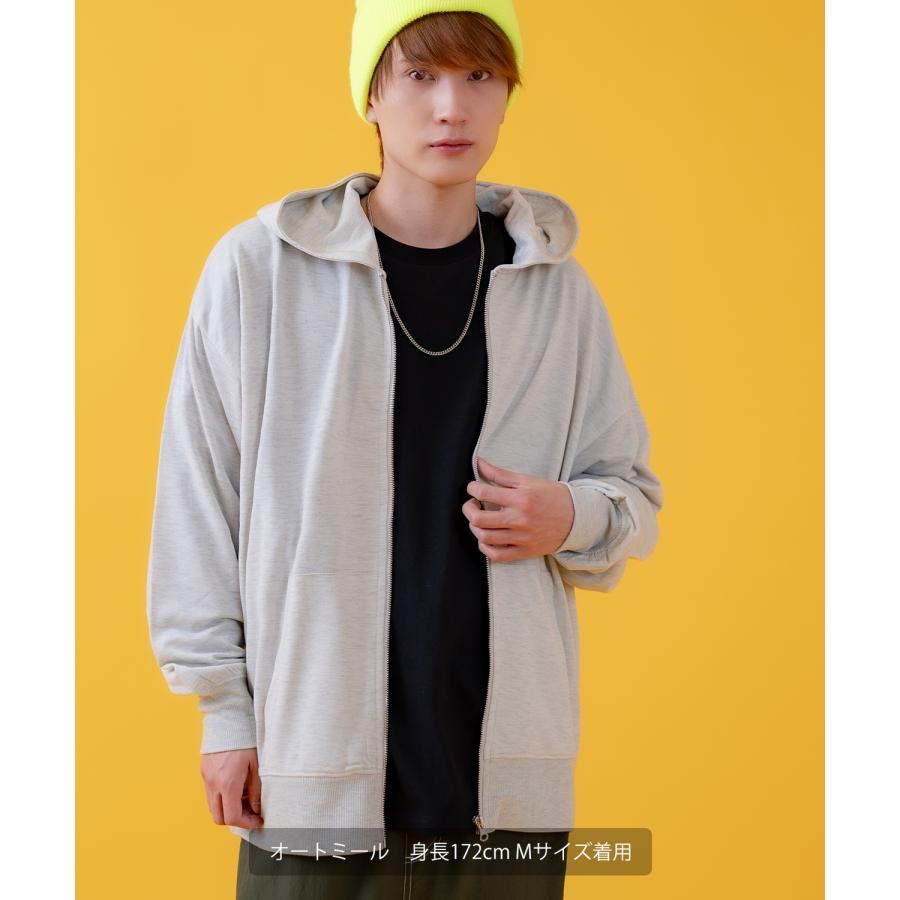 パーカー メンズ ライトスウェット ジップアップパーカー フーディー 部屋着 シンプル カジュアル アメカジ ストリート スケーター ブラック チャコール グレー | improves | 07