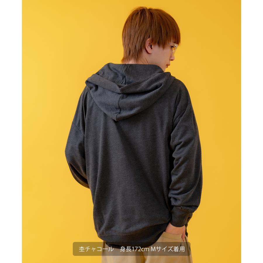 パーカー メンズ ライトスウェット ジップアップパーカー フーディー 部屋着 シンプル カジュアル アメカジ ストリート スケーター ブラック チャコール グレー | improves | 14