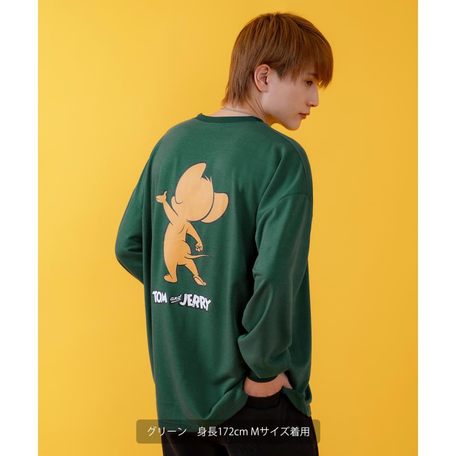 長袖Tシャツ メンズ TOM&JERRY トムとジェリー プリント カットソー ロンT カートゥーン 大きめ アメカジ カジュアル スケーター ストリート 古着MIX | improves | 14