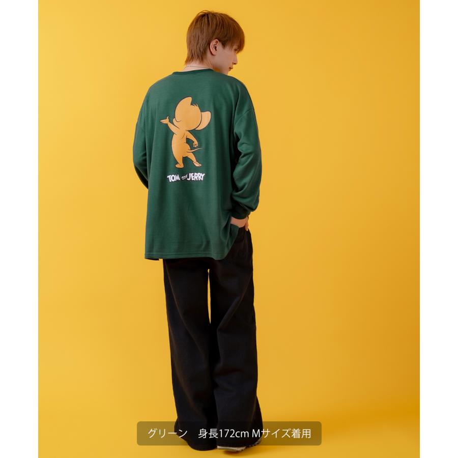 長袖Tシャツ メンズ TOM&JERRY トムとジェリー プリント カットソー ロンT カートゥーン 大きめ アメカジ カジュアル スケーター ストリート 古着MIX | improves | 16