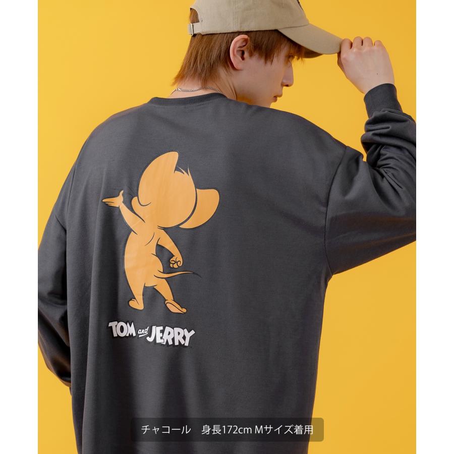 長袖Tシャツ メンズ TOM&JERRY トムとジェリー プリント カットソー ロンT カートゥーン 大きめ アメカジ カジュアル スケーター ストリート 古着MIX | improves | 18