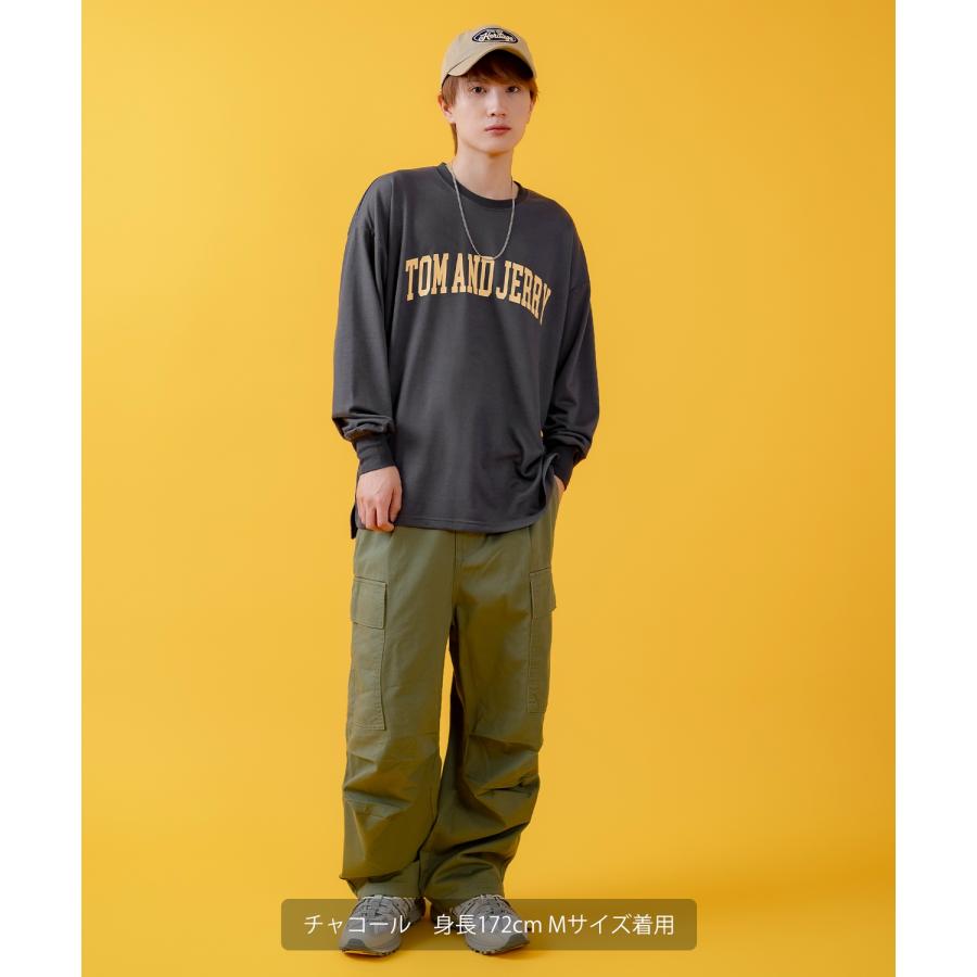 長袖Tシャツ メンズ TOM&JERRY トムとジェリー プリント カットソー ロンT カートゥーン 大きめ アメカジ カジュアル スケーター ストリート 古着MIX | improves | 20