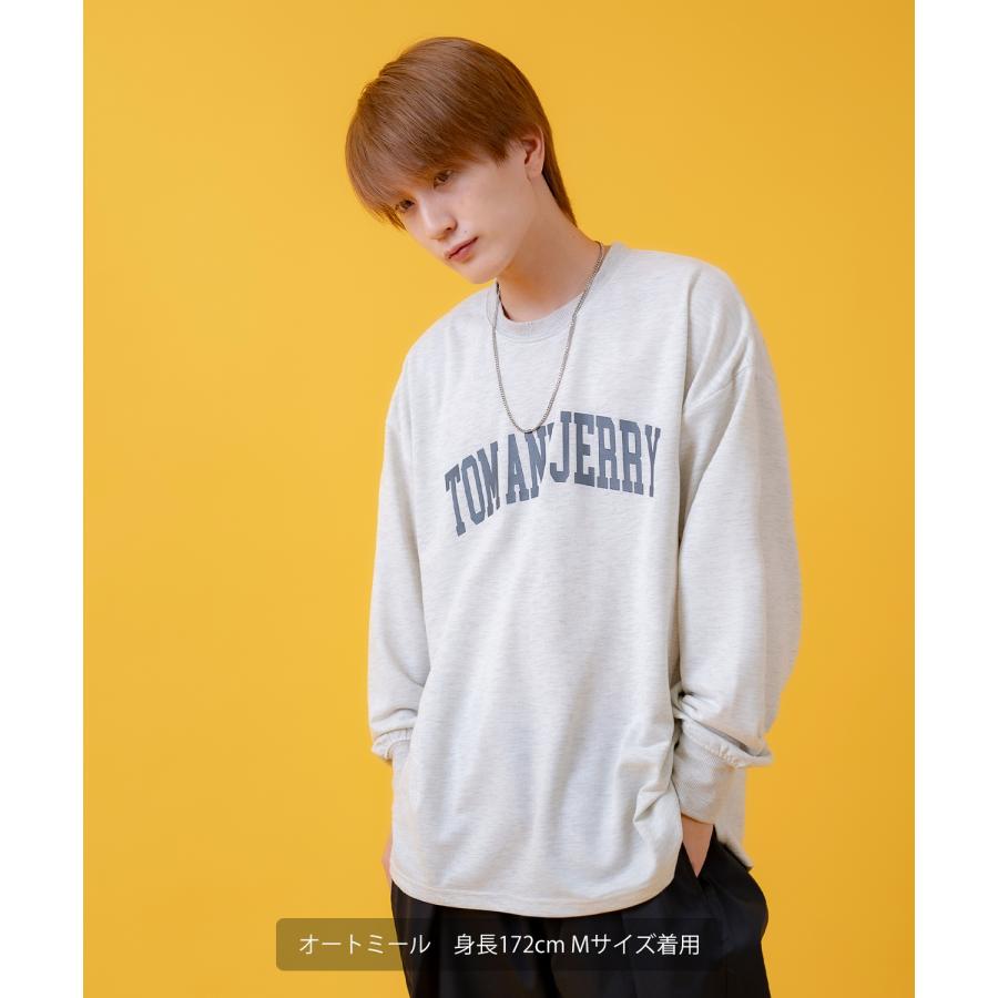 長袖Tシャツ メンズ TOM&JERRY トムとジェリー プリント カットソー ロンT カートゥーン 大きめ アメカジ カジュアル スケーター ストリート 古着MIX | improves | 05