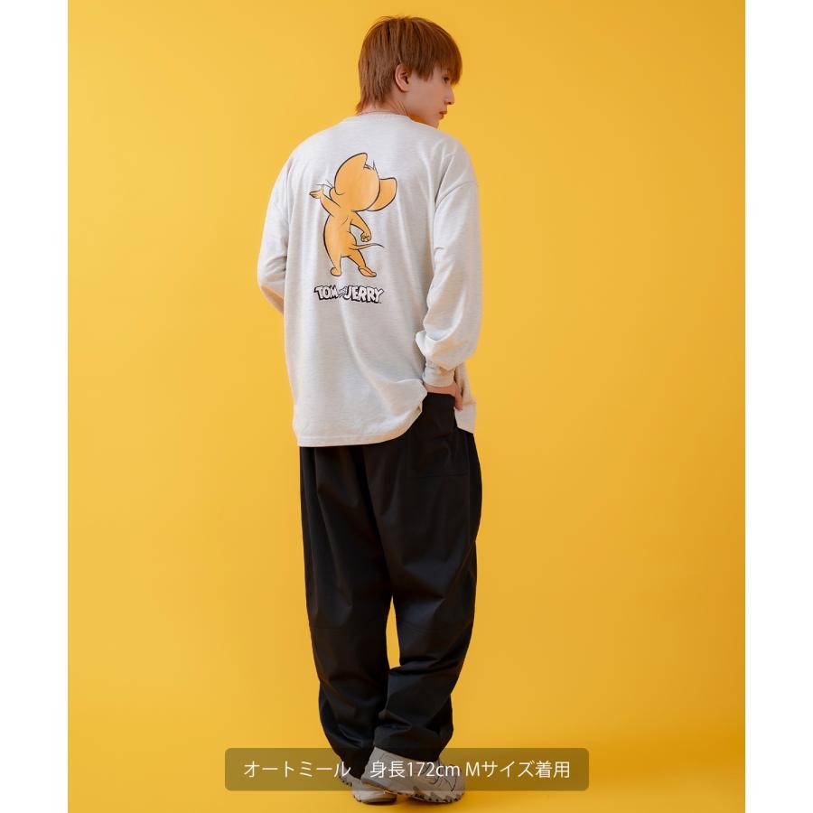 長袖Tシャツ メンズ TOM&JERRY トムとジェリー プリント カットソー ロンT カートゥーン 大きめ アメカジ カジュアル スケーター ストリート 古着MIX | improves | 08