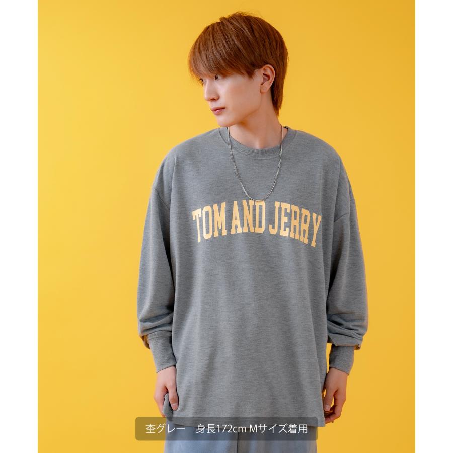 長袖Tシャツ メンズ TOM&JERRY トムとジェリー プリント カットソー ロンT カートゥーン 大きめ アメカジ カジュアル スケーター ストリート 古着MIX | improves | 09