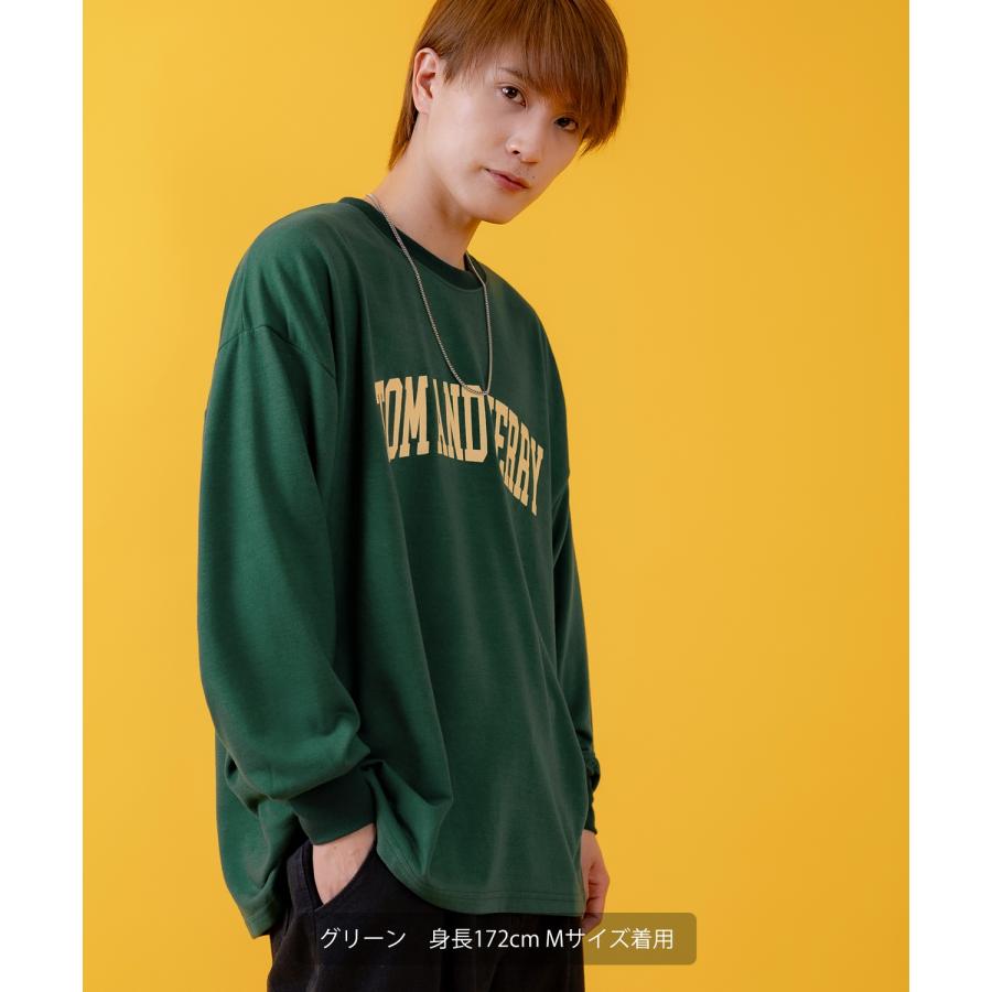 長袖Tシャツ メンズ TOM&JERRY トムとジェリー プリント カットソー ロンT カートゥーン 大きめ アメカジ カジュアル スケーター ストリート 古着MIX | improves | 13