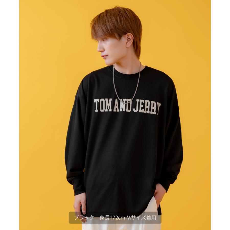 長袖Tシャツ メンズ TOM&JERRY トムとジェリー プリント カットソー ロンT カートゥーン 大きめ アメカジ カジュアル スケーター ストリート 古着MIX | improves | 17