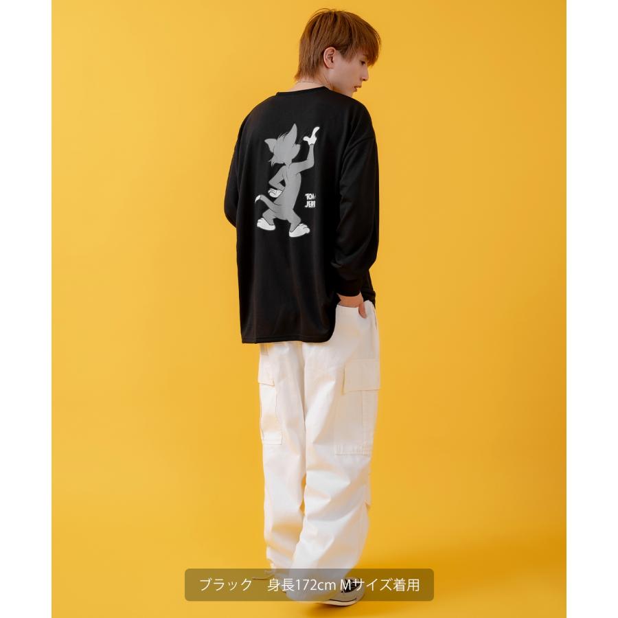 長袖Tシャツ メンズ TOM&JERRY トムとジェリー プリント カットソー ロンT カートゥーン 大きめ アメカジ カジュアル スケーター ストリート 古着MIX | improves | 20