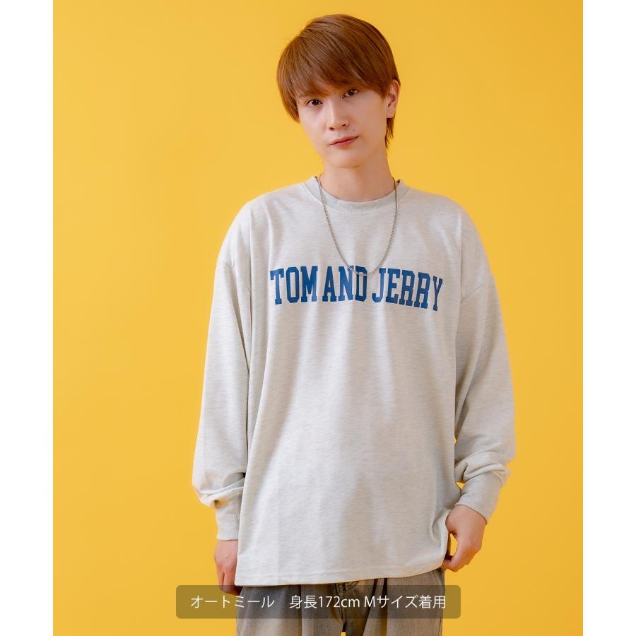長袖Tシャツ メンズ TOM&JERRY トムとジェリー プリント カットソー ロンT カートゥーン 大きめ アメカジ カジュアル スケーター ストリート 古着MIX | improves | 05