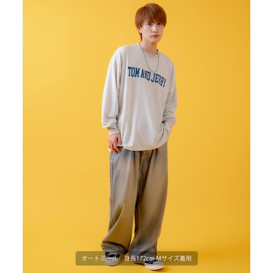 長袖Tシャツ メンズ TOM&JERRY トムとジェリー プリント カットソー ロンT カートゥーン 大きめ アメカジ カジュアル スケーター ストリート 古着MIX | improves | 07