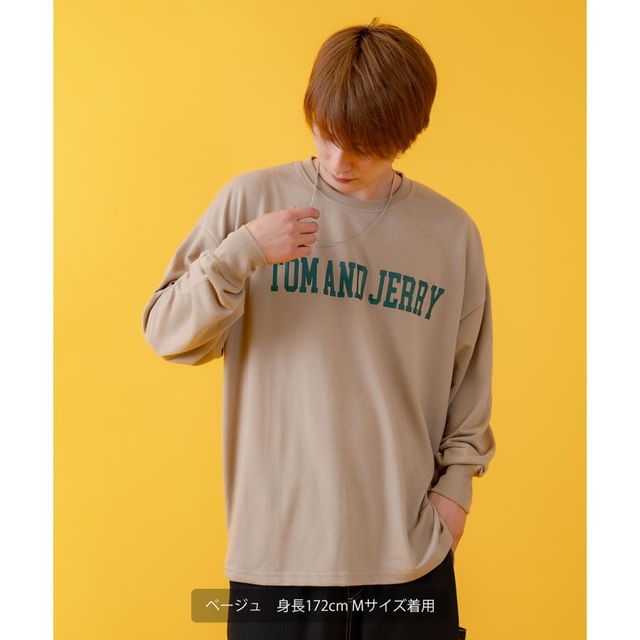 長袖Tシャツ メンズ TOM&JERRY トムとジェリー プリント カットソー ロンT カートゥーン 大きめ アメカジ カジュアル スケーター ストリート 古着MIX | improves | 09