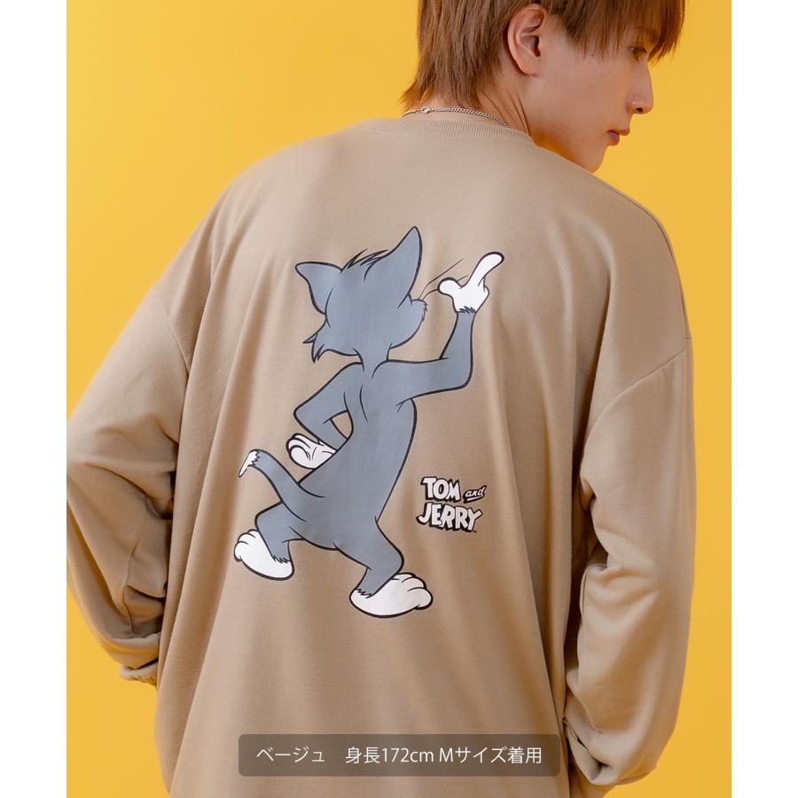 長袖Tシャツ メンズ TOM&JERRY トムとジェリー プリント カットソー ロンT カートゥーン 大きめ アメカジ カジュアル スケーター ストリート 古着MIX | improves | 10