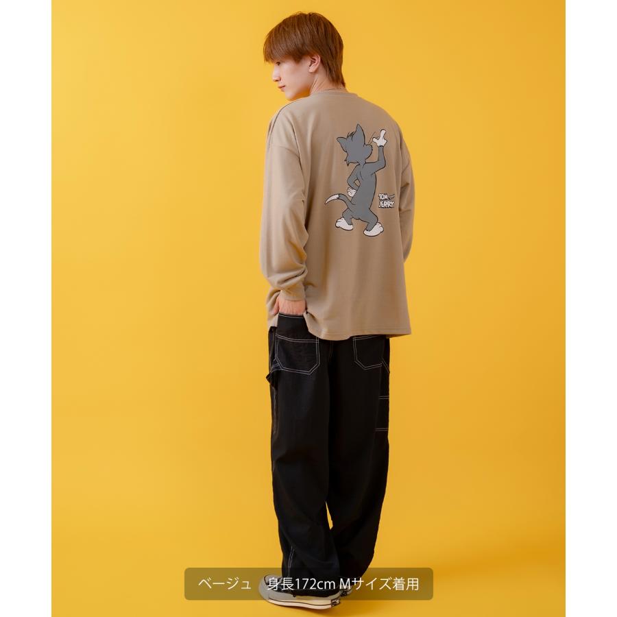 長袖Tシャツ メンズ TOM&JERRY トムとジェリー プリント カットソー ロンT カートゥーン 大きめ アメカジ カジュアル スケーター ストリート 古着MIX | improves | 12