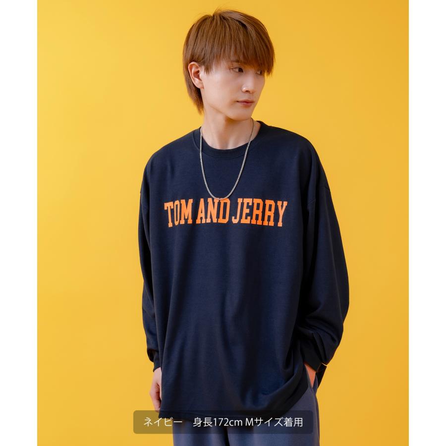 長袖Tシャツ メンズ TOM&JERRY トムとジェリー プリント カットソー ロンT カートゥーン 大きめ アメカジ カジュアル スケーター ストリート 古着MIX | improves | 13